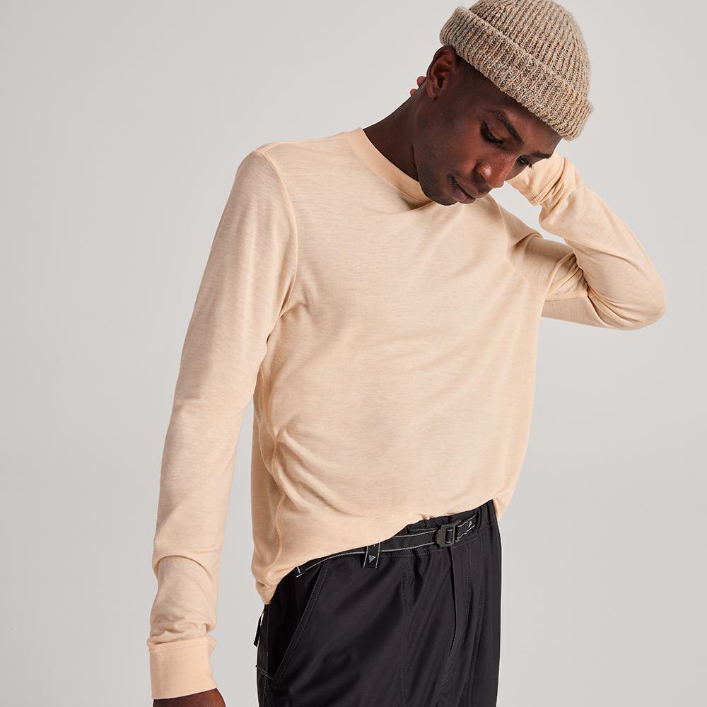 Allbirds Men's TrinoXO™ Long Sleeve - T-Shirt Beige - NEY764182